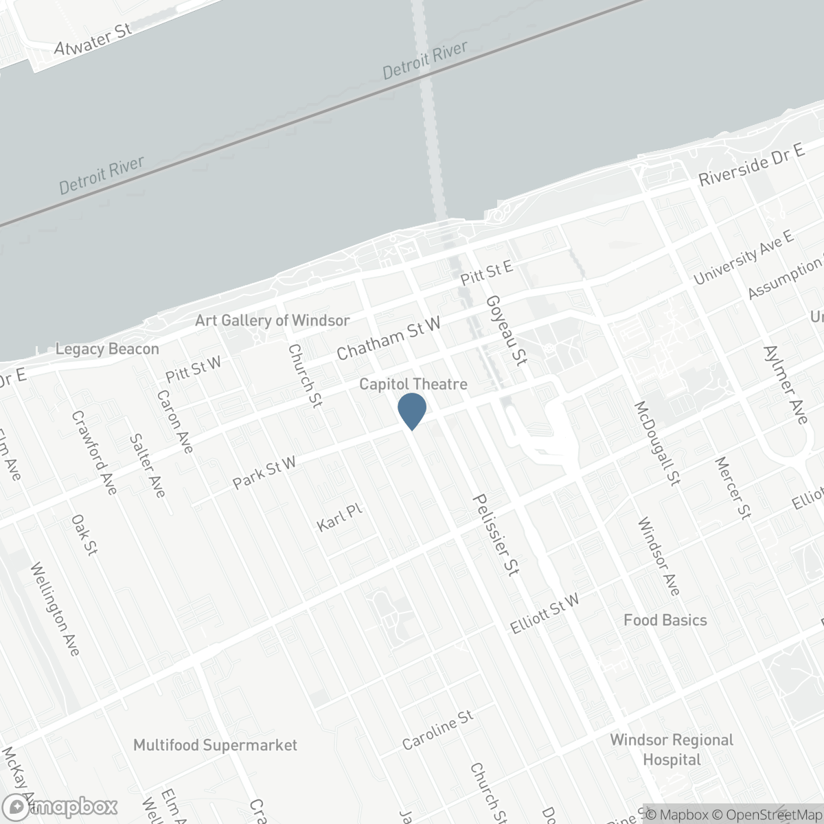 150 PARK Unit# 816, Windsor, Ontario N9A 7A2